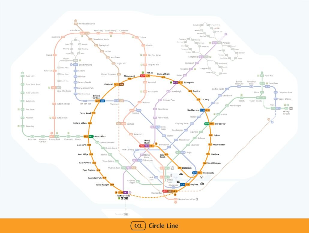 Circle Line MRT Map | Orange Line